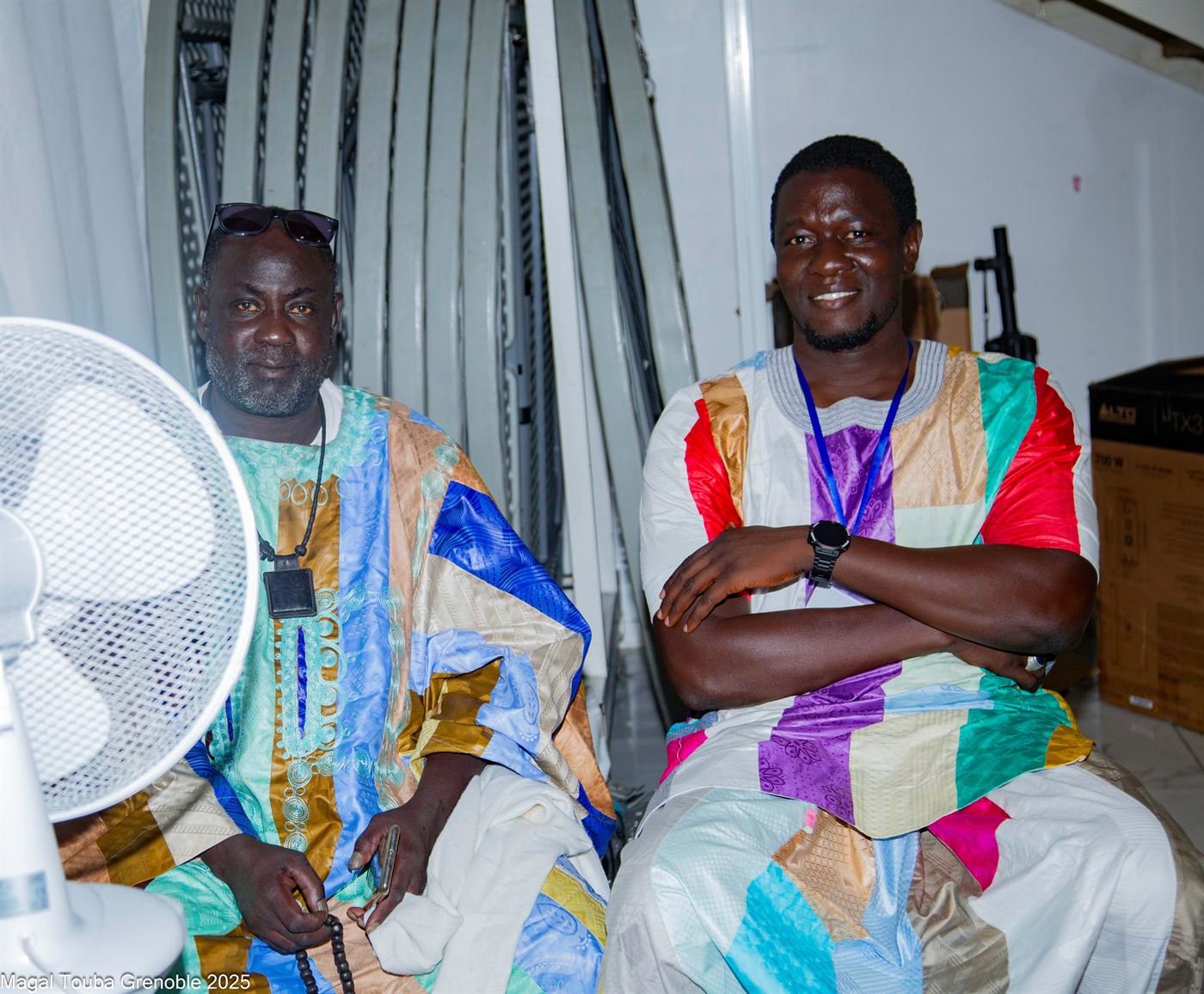 Membres du Dahira Touba Grenoble en grand boubou